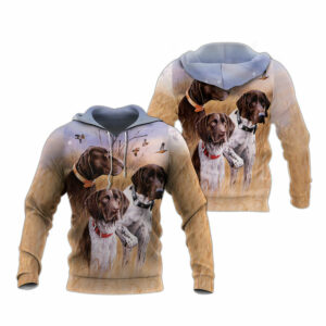 3 hunting dog all over print hoodie
