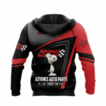 Advance auto parts snoopy il l be there for you all over print hoodie back side