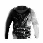 Alien xenomorph hallowen horror all over print hoodie back side