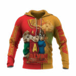Alvin and the chimunks 77 all over print hoodie front side