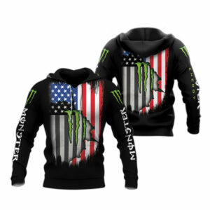 American flag monster energy all over print hoodie