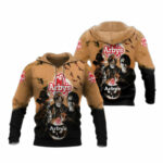 Arbys logo with michael myers and freddy krueger and jason voorhees pumpkin halloween all over print hoodie