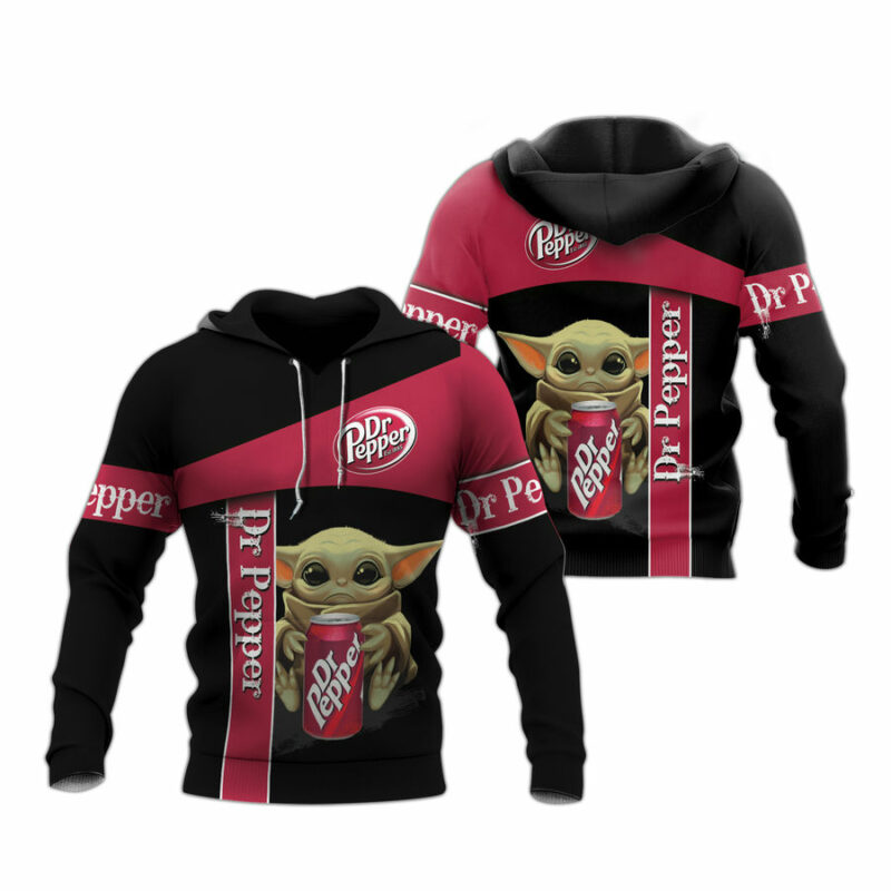 Baby Yoda Dr Pepper Over All Over Print Hoodie