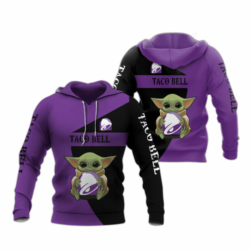 Baby Yoda Hold Logo Taco Bell All Over Print Hoodie