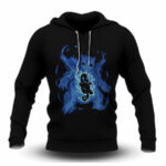 Blastoise and squirtle pokemon all over print hoodie front side
