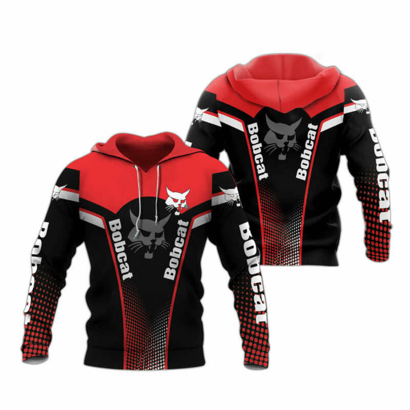 Bobcat Red Black All Over Print Hoodie