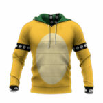 Bowser super mario bros costume all over print hoodie front side