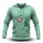 Bulbasaur cute all over print hoodie front side
