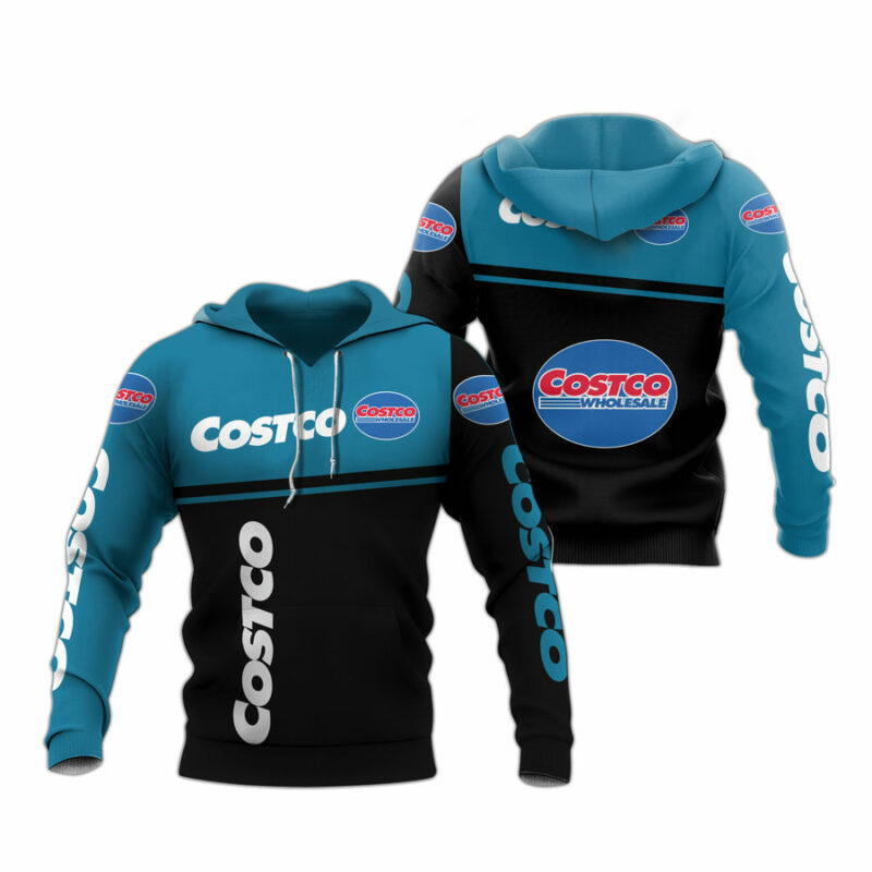 Costco Wholesale Black And Blue All Over Print Hoodie