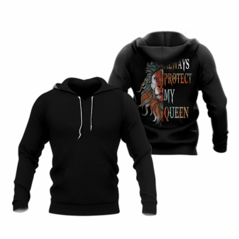 Couple Lion Love Always Protect My Queen Always Trust My King 1 All Over Print Hoodie