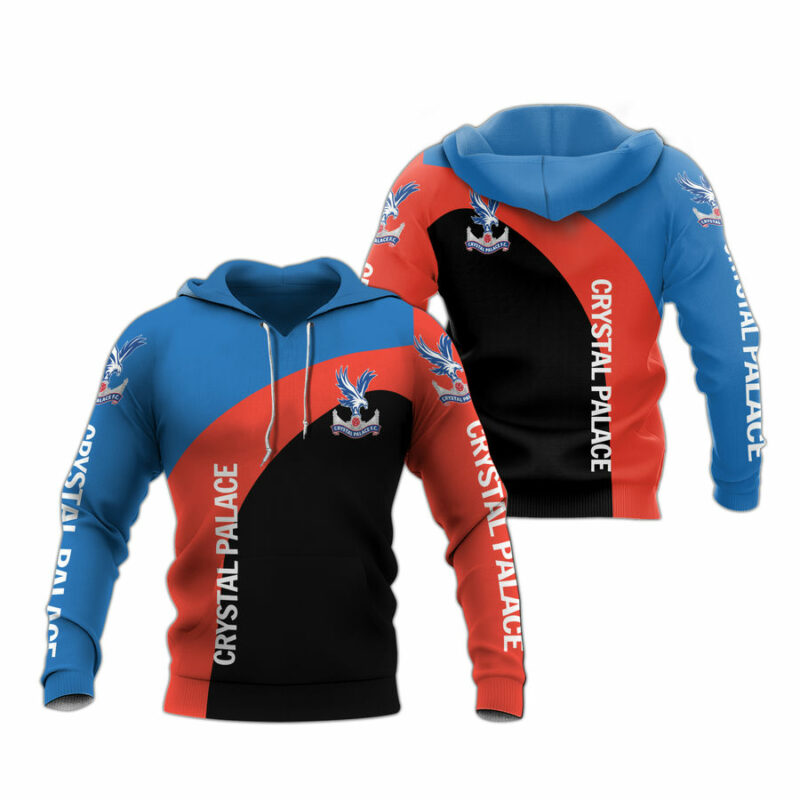 Crystal Palace Blue Red Black All Over Print Hoodie