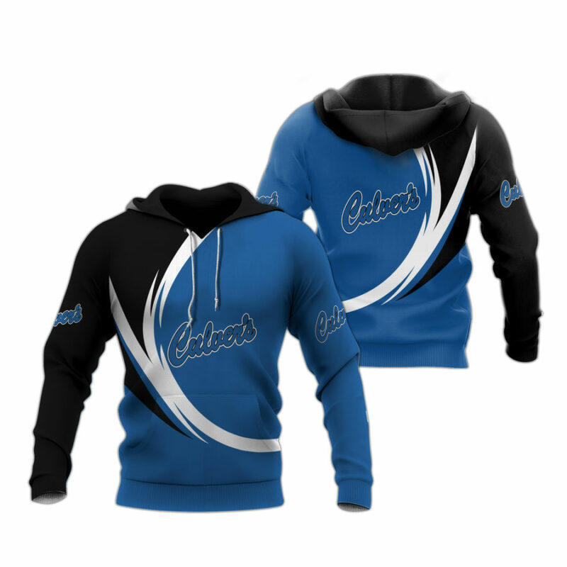 Culvers Logo Black And Royal All Over Print Hoodie