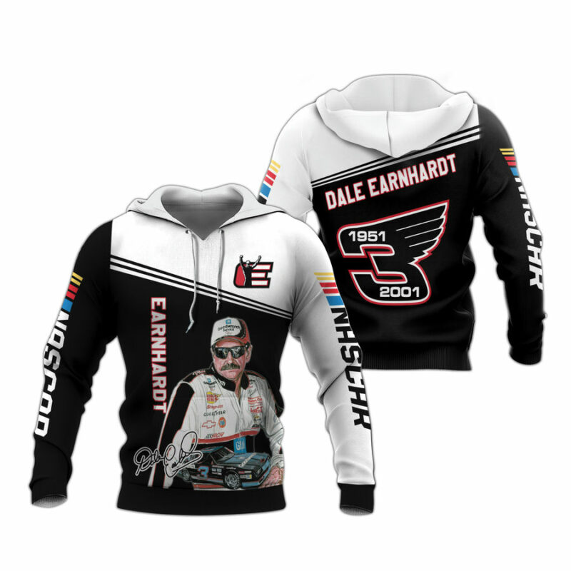 Dale Earnhardt Nascar Signature All Over Print Hoodie