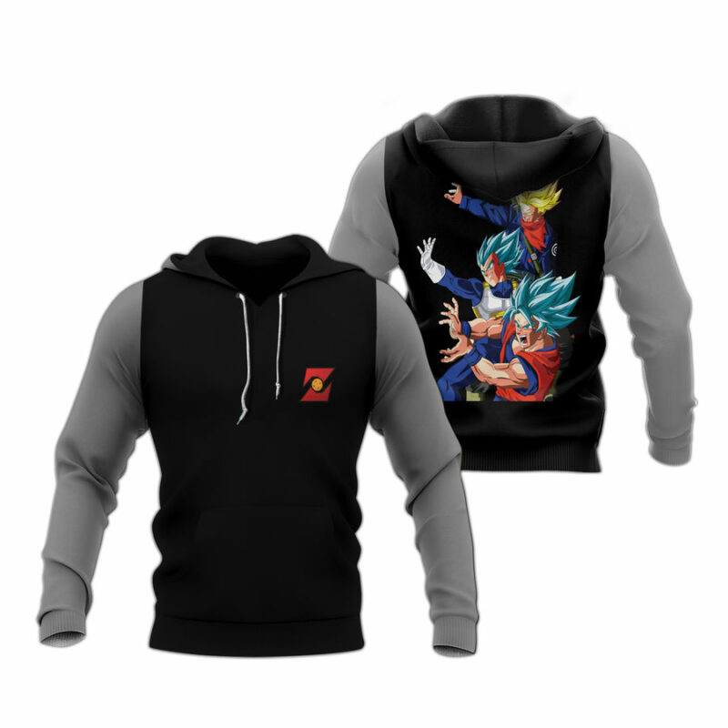 Dragon Ball Super Fleece Jacket Trunks Goku And Jacket All Over Print Hoodie