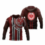 Eintracht frankfurt red all over print hoodie