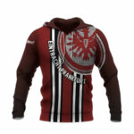 Eintracht frankfurt red all over print hoodie front side