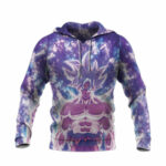 Goku silver ultra instinct dragon ball super all over print hoodie front side