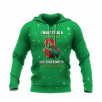 Grinch i want to be a nice person all over print hoodie front side