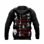 Halloween horror all characters all over print hoodie back side