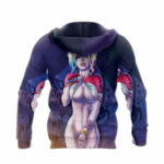Harley quinn sexy ahegao all over print hoodie back side