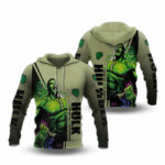 Hulk style all over print hoodie