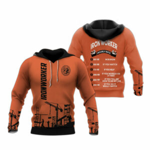 Ironworker hourly rate nqa all over print hoodie