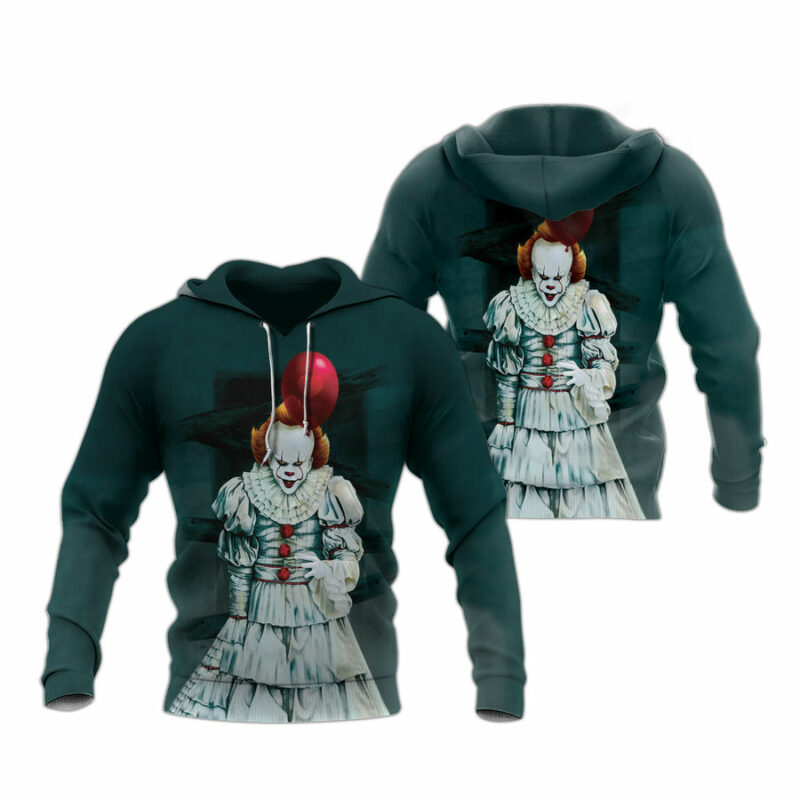 It Pennywise Horror Clown With Red Balloon All Over Print Hoodie