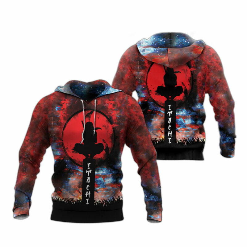 Itachi Blood Moon All Over Print Hoodie