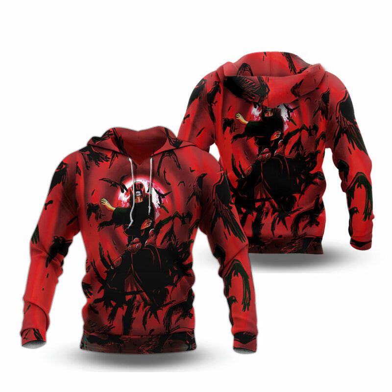 Itachi Flock Of Crows All Over Print Hoodie