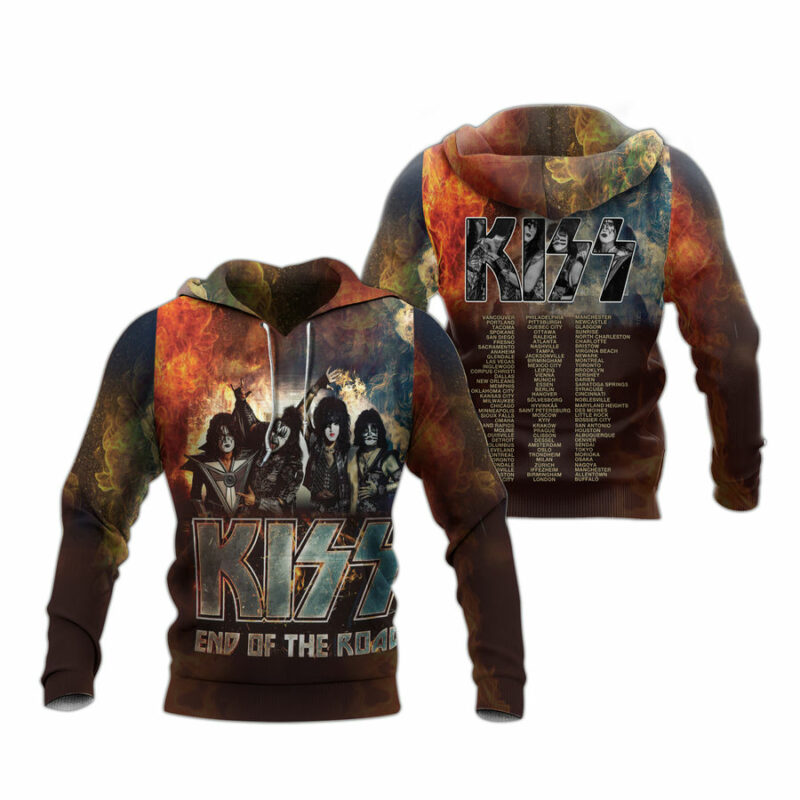Kiss End Of The Road World Tour All Over Print Hoodie
