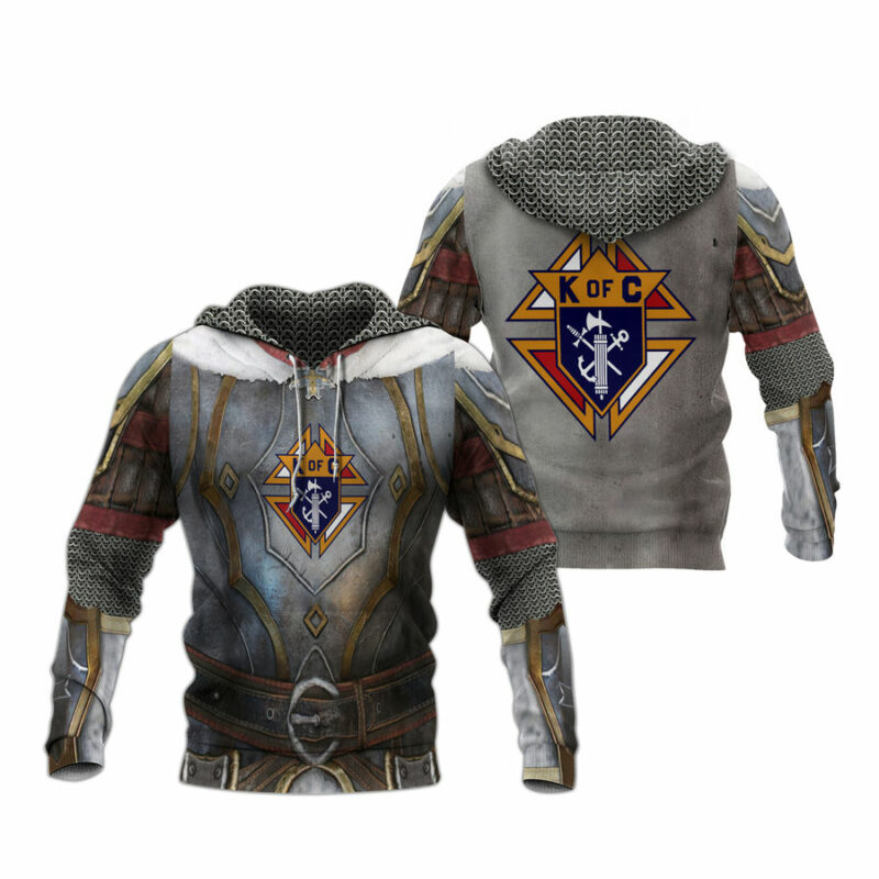 Knights Of Columbus Armor All Over Print Hoodie