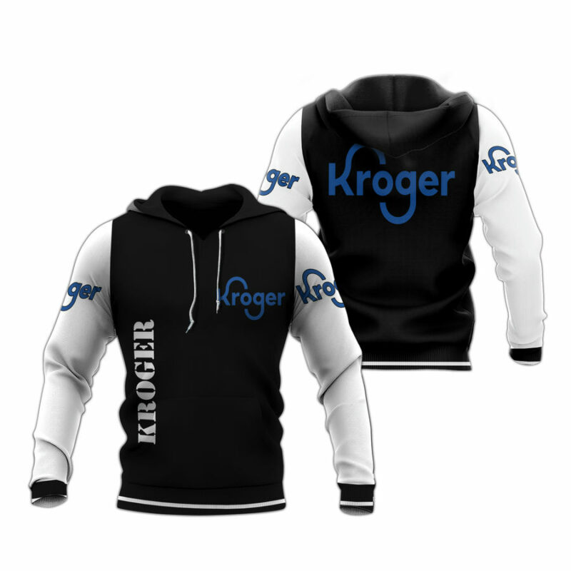 Kroger Logo My Heart Black And White All Over Print Hoodie