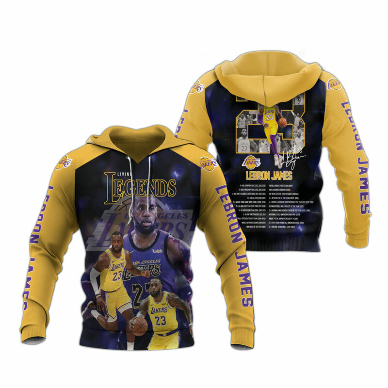 Lebron James 23 Legends All Over Print Hoodie