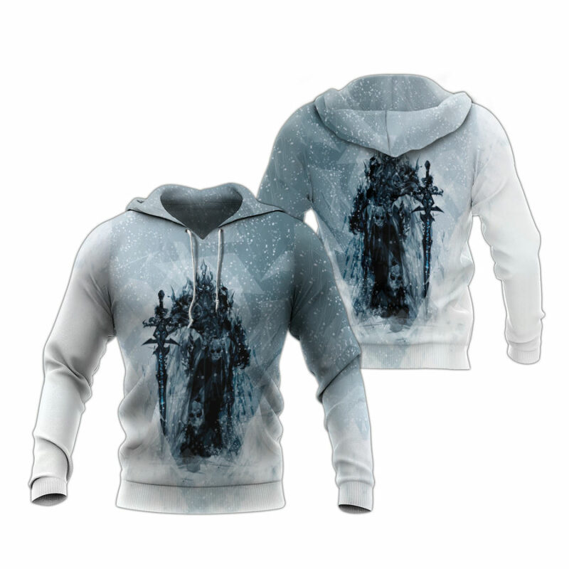 Lich King Arthas World Of Warcraft All Over Print Hoodie