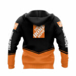 Logo the home depot black and orange all over print hoodie back side