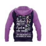 March girl with tattoos pretty eyes vmyan all over print hoodie back side