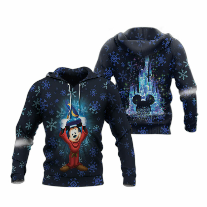 Mickey Mouse Fantasia All Over Print Hoodie