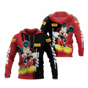 Mickey mouse with dhl all over print hoodie