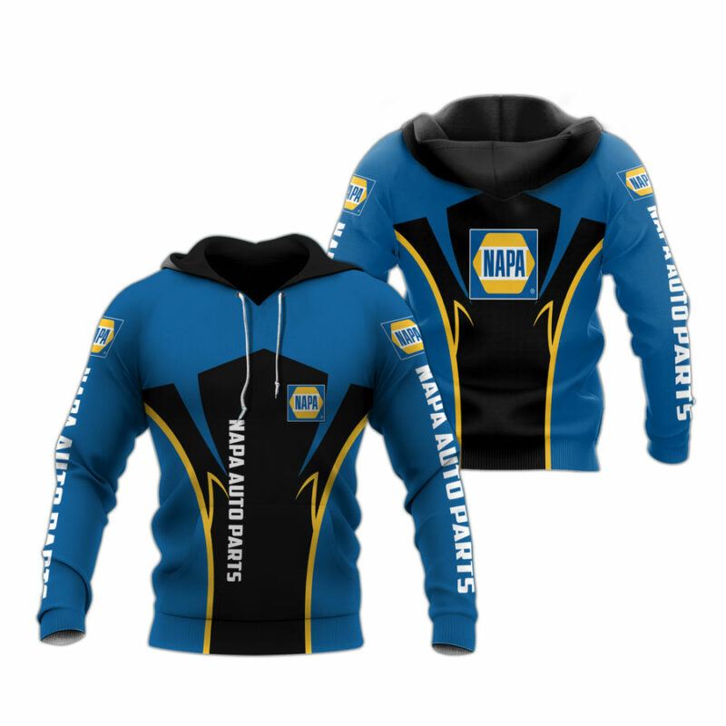 Napa Auto Parts Logo Black And Blue All Over Print Hoodie
