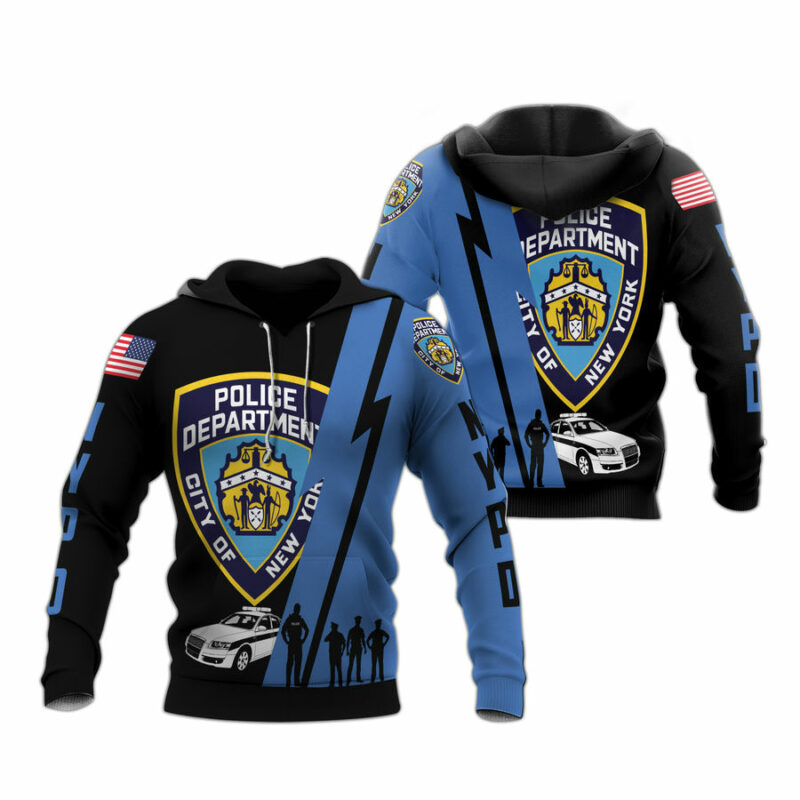 Nypd Blue All Over Print Hoodie