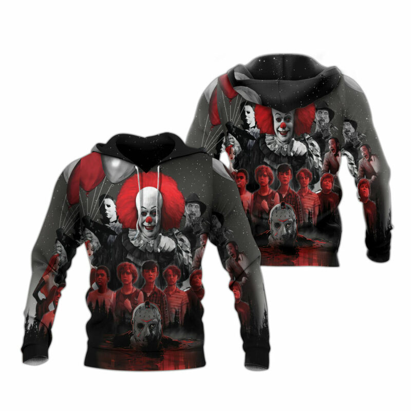 Pennywise Jason Freddy It Horror Movies All Over Print Hoodie
