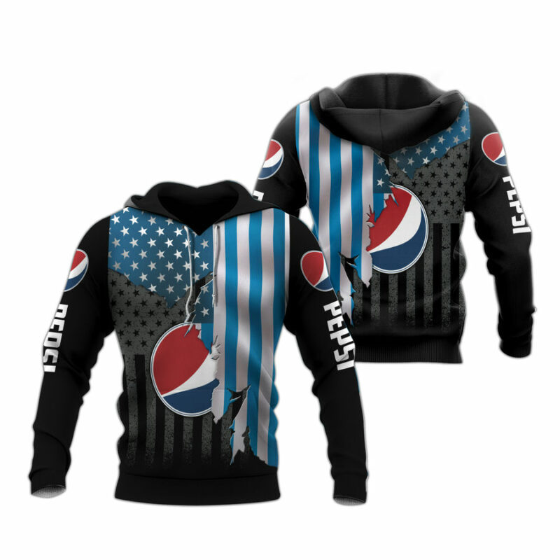 Pepsi With Flag American All Over Print Hoodie