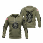 Personalized and rank us army symbol veteran all over print hoodie