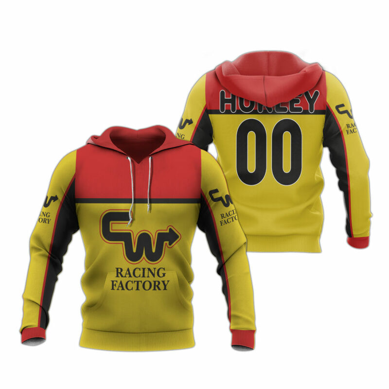 Personalized Bmx Cw Racing Factory Yellow All Over Print Hoodie