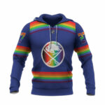 Personalized buffalo sabres blue lgbt pride all over print hoodie front side