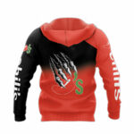Personalized chilis logo all over print hoodie back side