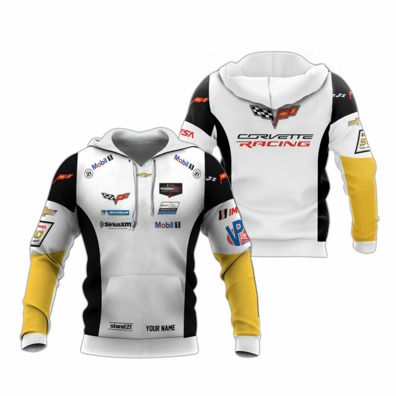 Personalized Corvette Racing Mobil 1 All Over Print Hoodie