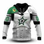 Personalized dallas stars star wars all over print hoodie front side