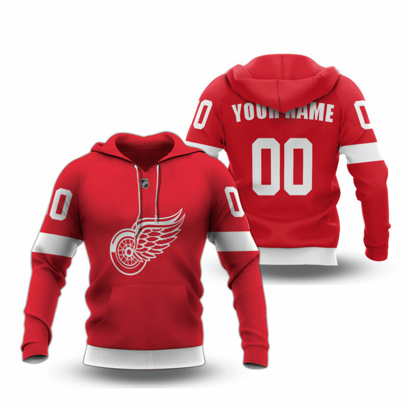 Personalized Detroit Red Wings All Over Print Hoodie