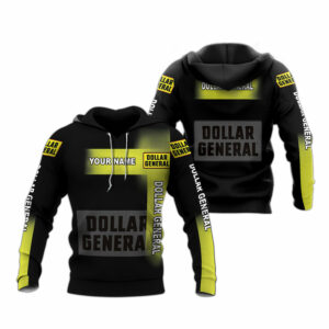 Personalized dollar general black all over print hoodie
